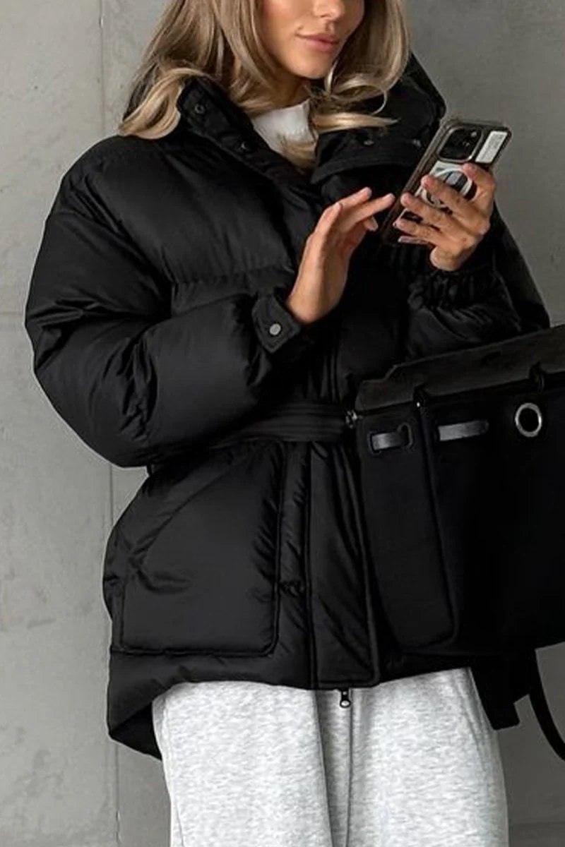 Women's Casual Hooded Zippered Thick Jacket